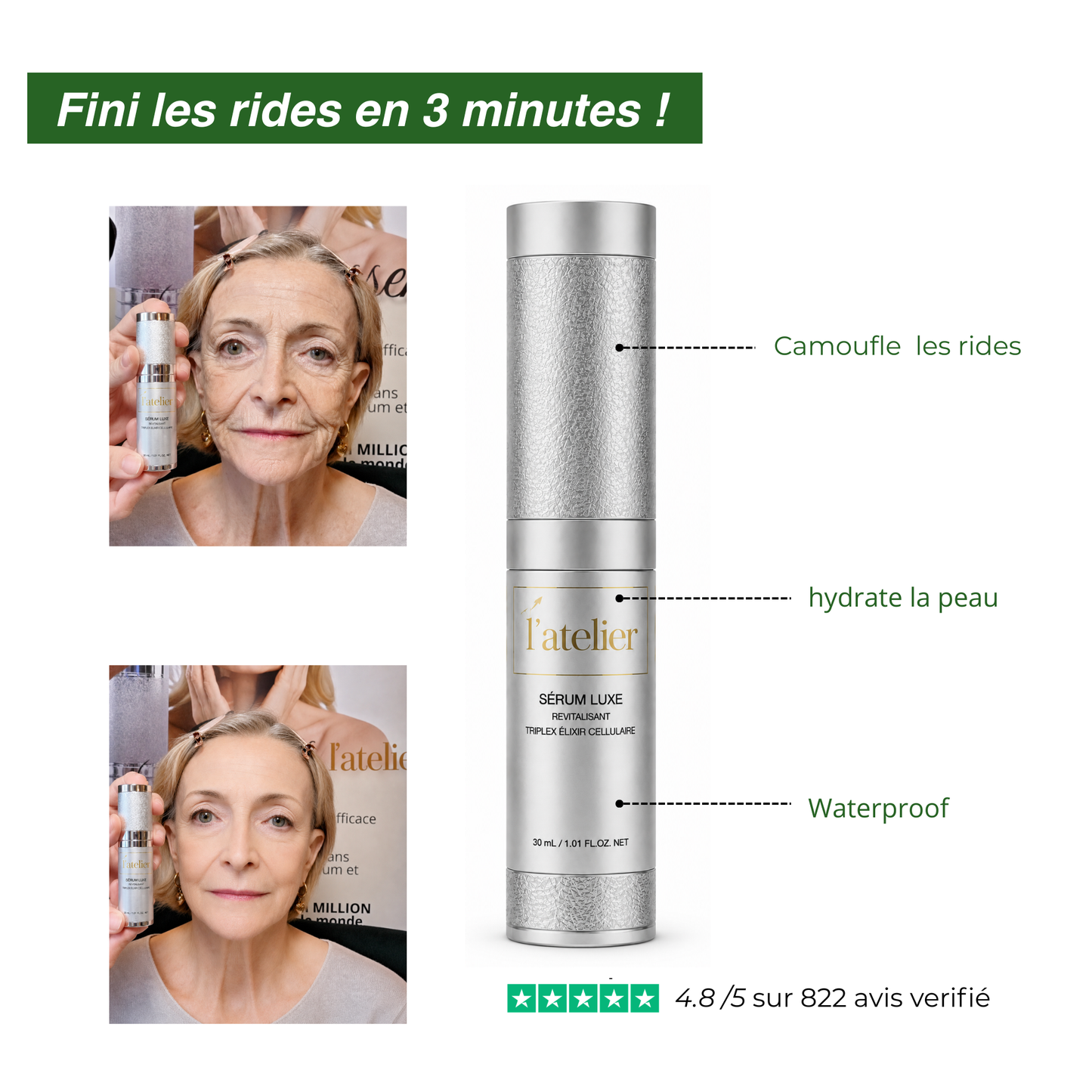 creme 2 en 1 anti ride et hydratant